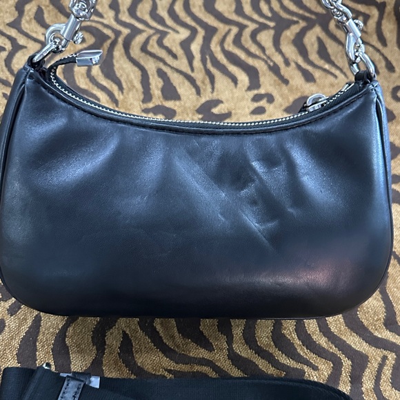 Coach Black Leather Teri  Bag with Silver Accents - Picture 5 of 11